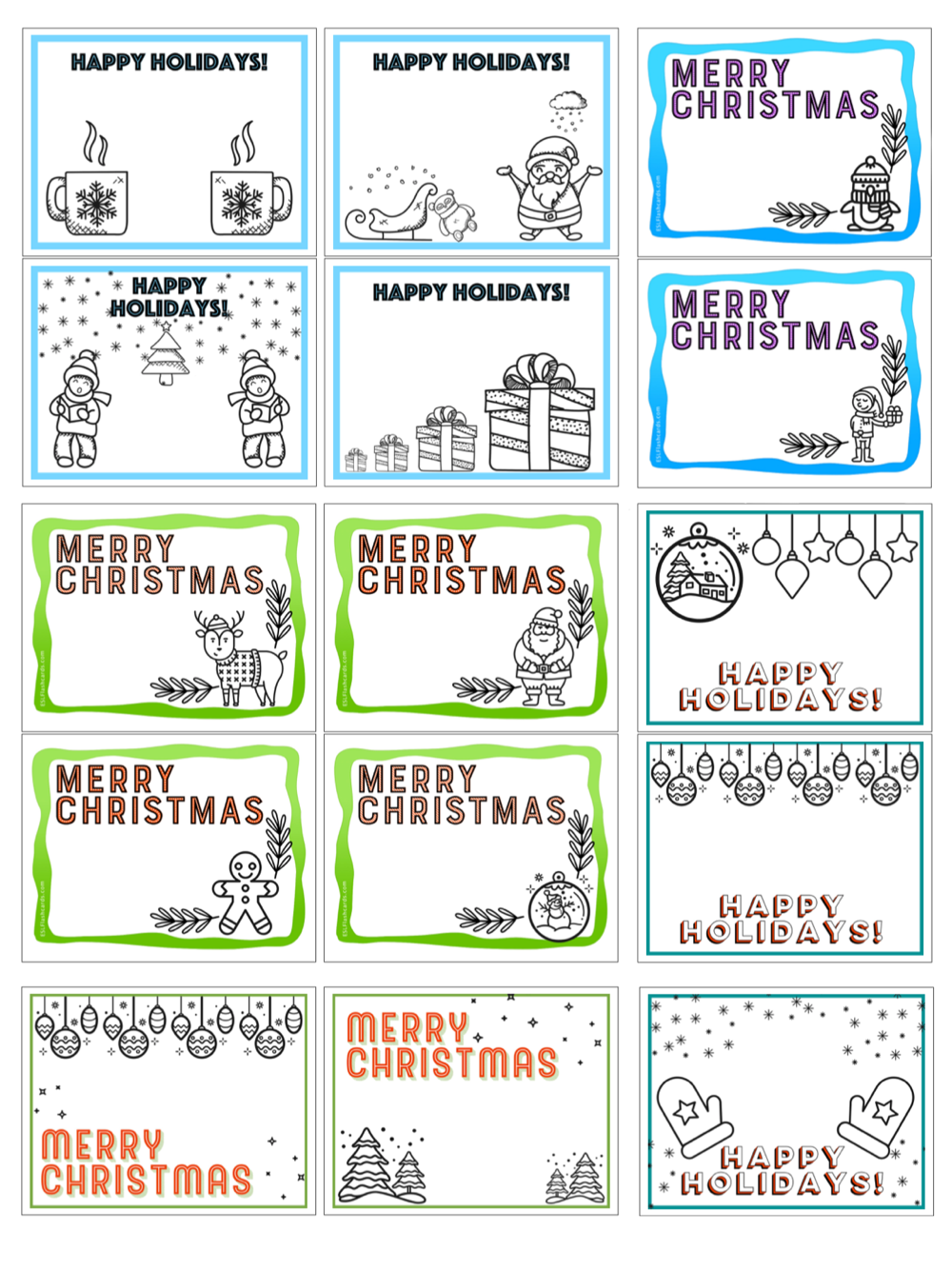 Christmas Card Printable Template Printable Free Templates