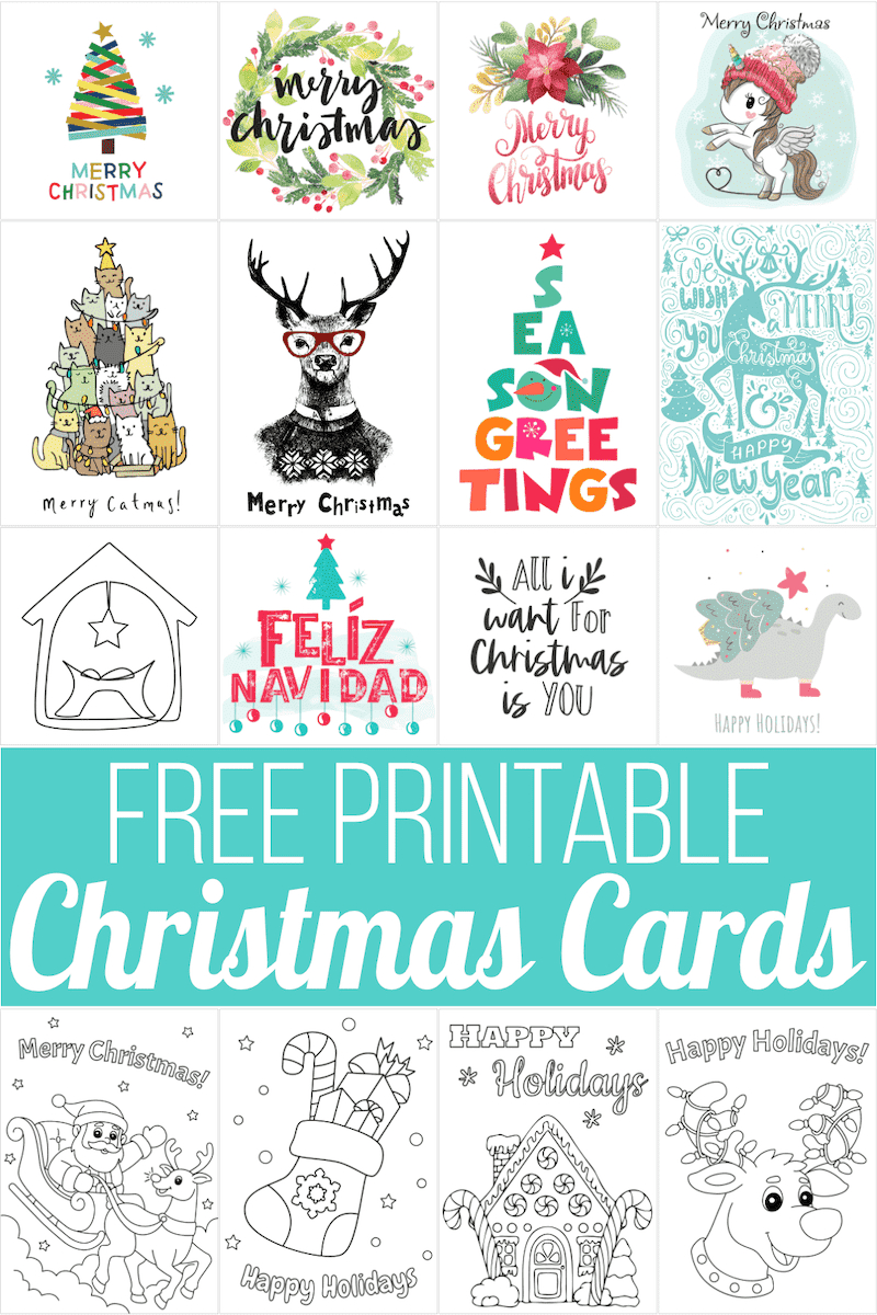 Christmas Card Template Printable FREE Printable A Z