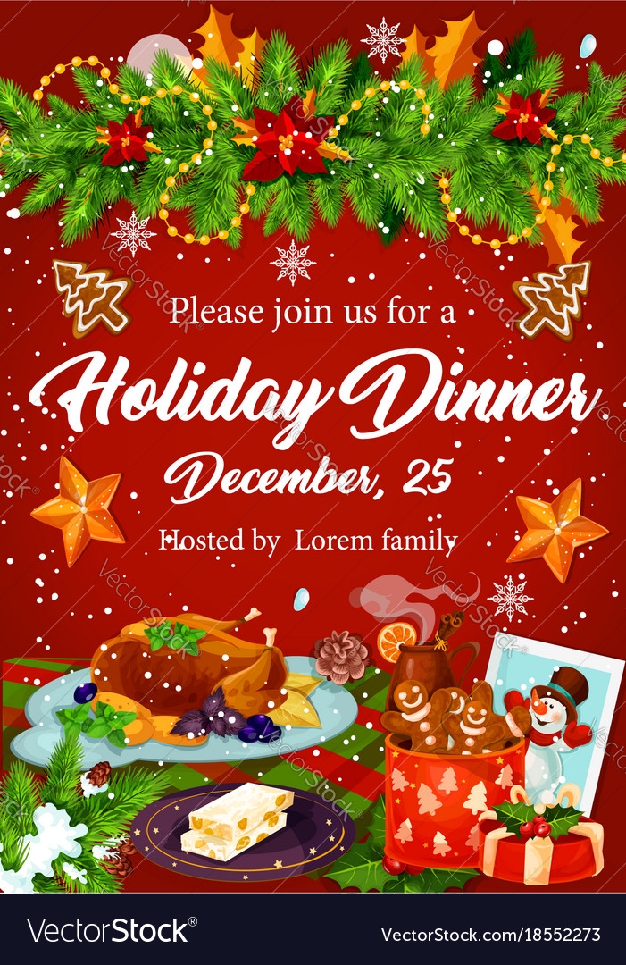 Christmas Dinner Invite Template