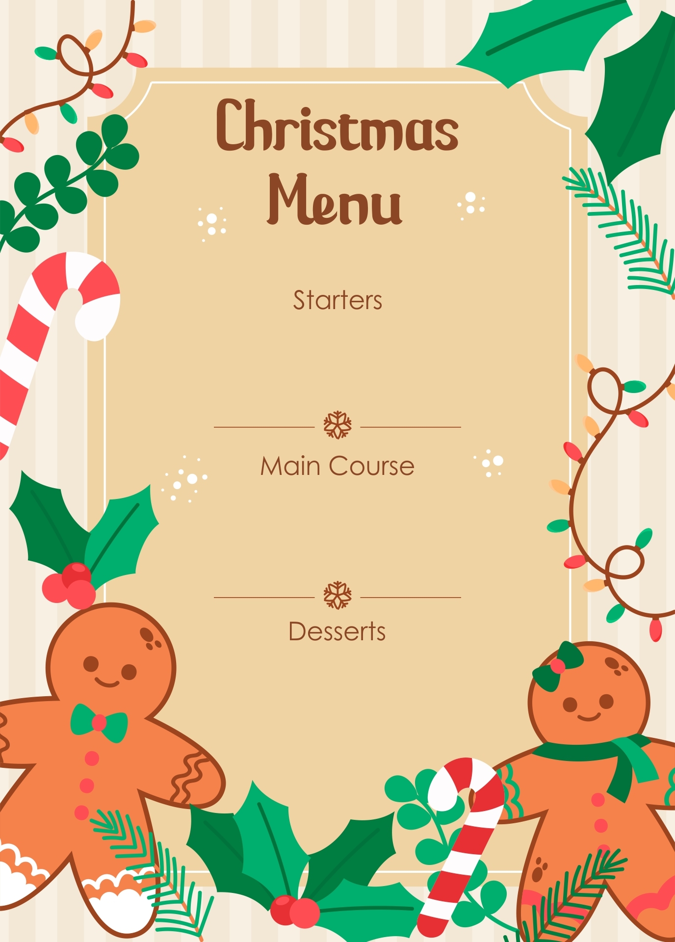 free menu templates printable