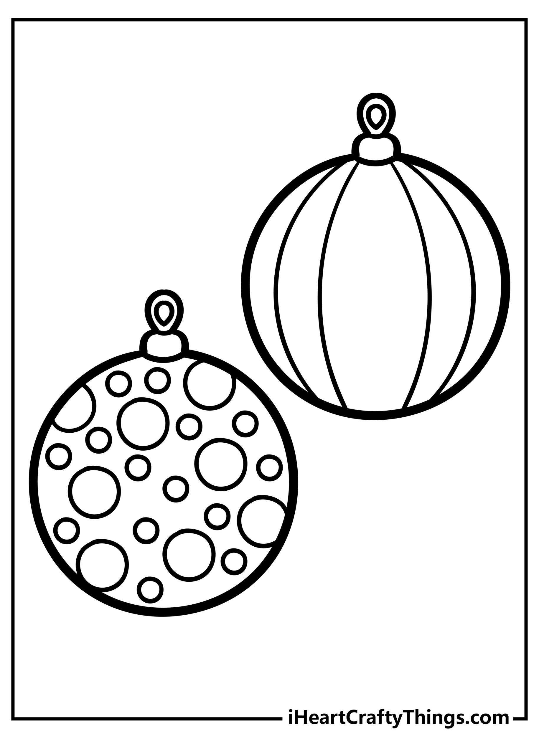 Christmas Ornament Coloring Page Cut Out Psoriasisguru