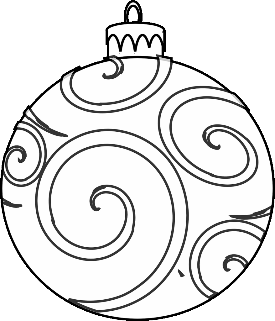 Christmas Ornament Colouring Page Printable