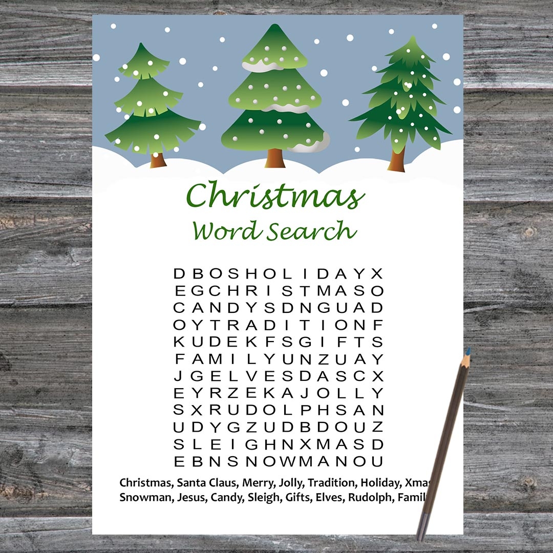 Christmas Party Games Christmas Word Search Game Printable T 