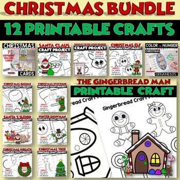 CHRISTMAS Printable Craft Projects BUNDLE HOLIDAY By Dovie Funk