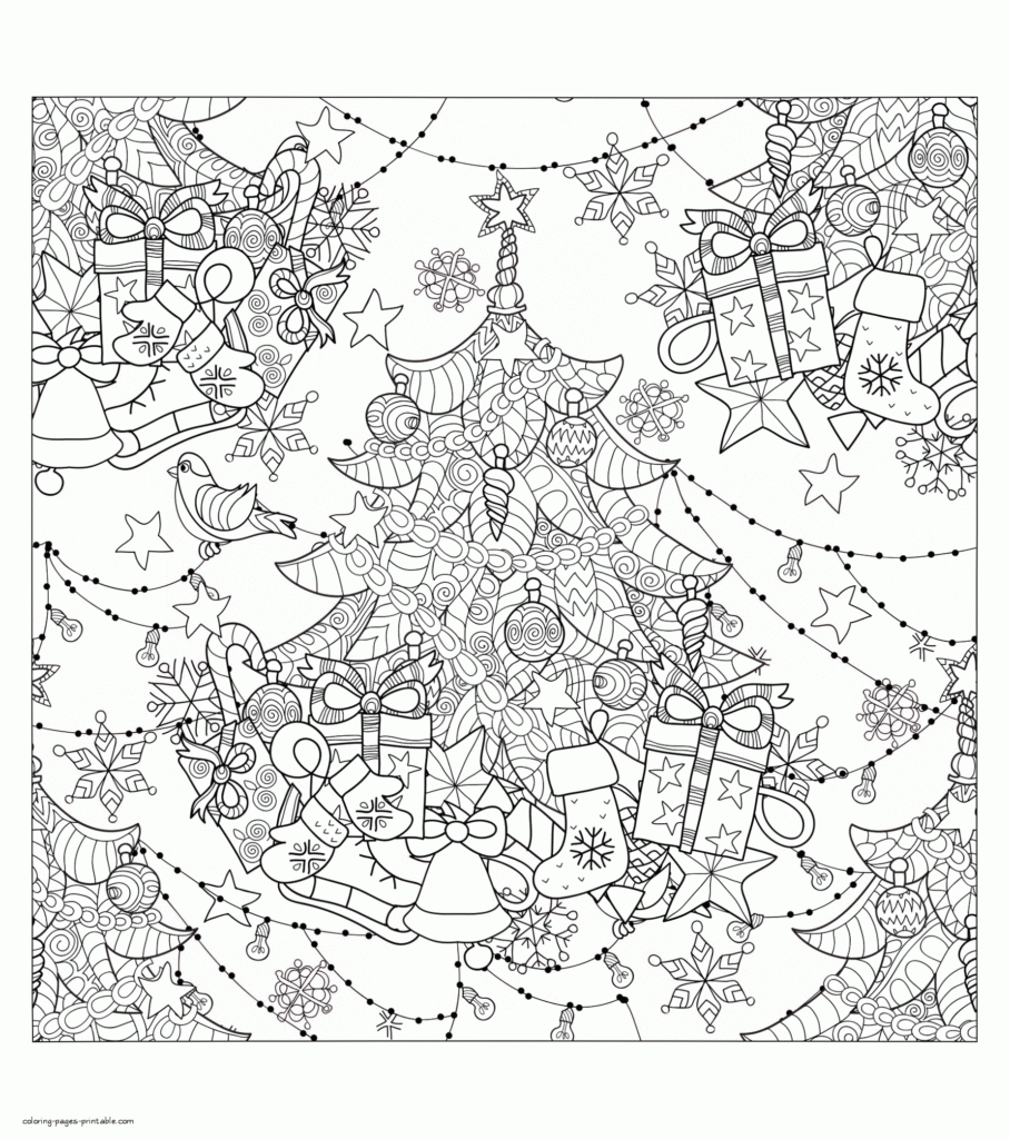 Christmas Tree Coloring Pages For Adults COLORING PAGES PRINTABLE COM