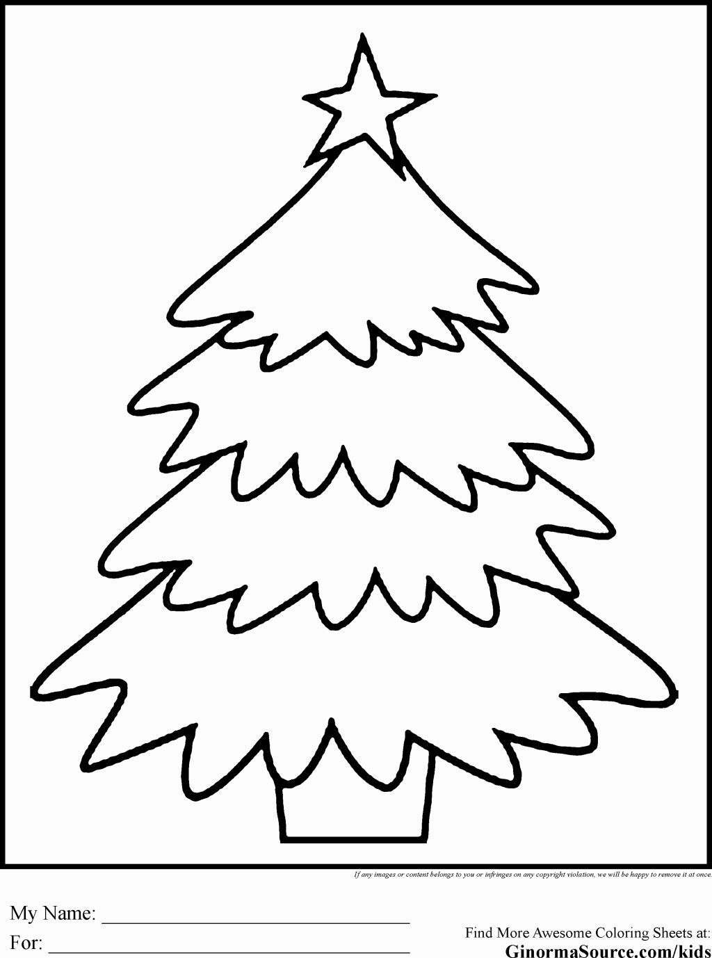 free printable christmas tree coloring pages