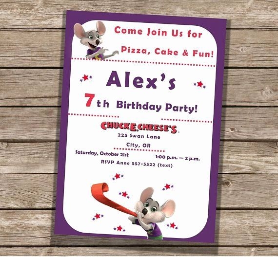 Chuck E Cheese Invitation Template Free