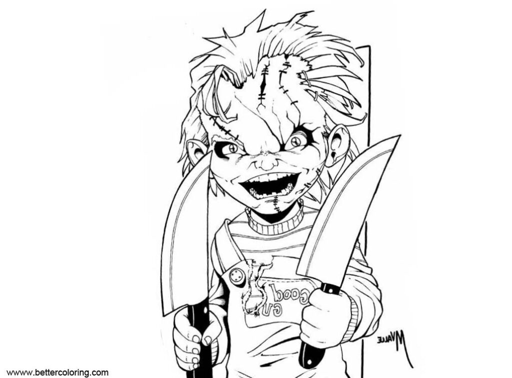 Chucky Color Page Chucky Doll Coloringhome Albanysinsanity 60bd Swiss