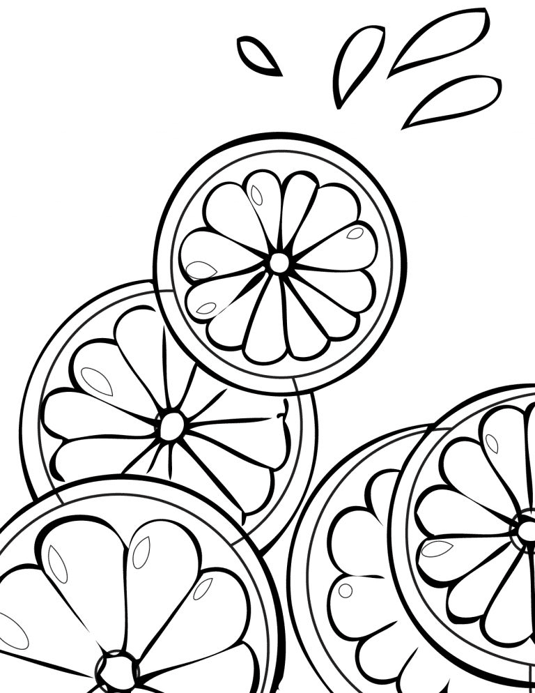Citrus Fruit Coloring Page Free Printable Coloring Pages