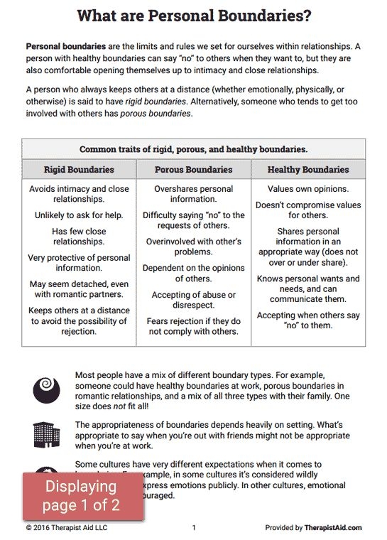 Codependency Worksheets Therapist Aid TherapistAidWorksheets