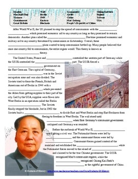 Cold War Vocabulary Worksheet Answers Teachers Pay Teachers