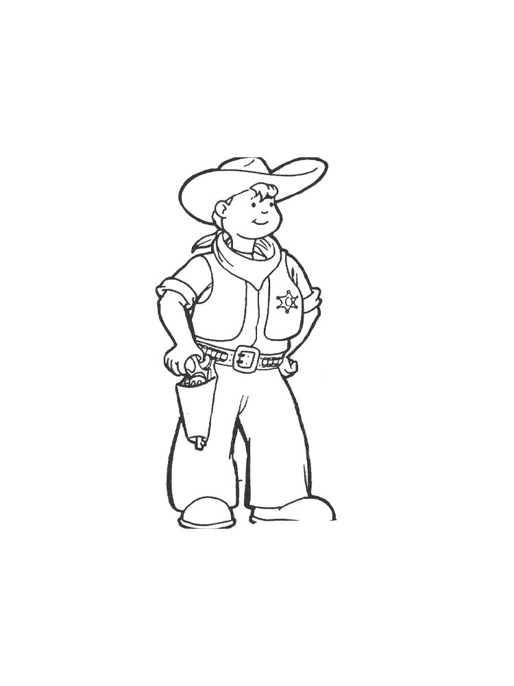 Collection Of Cowboy Coloring Pages Free Printable