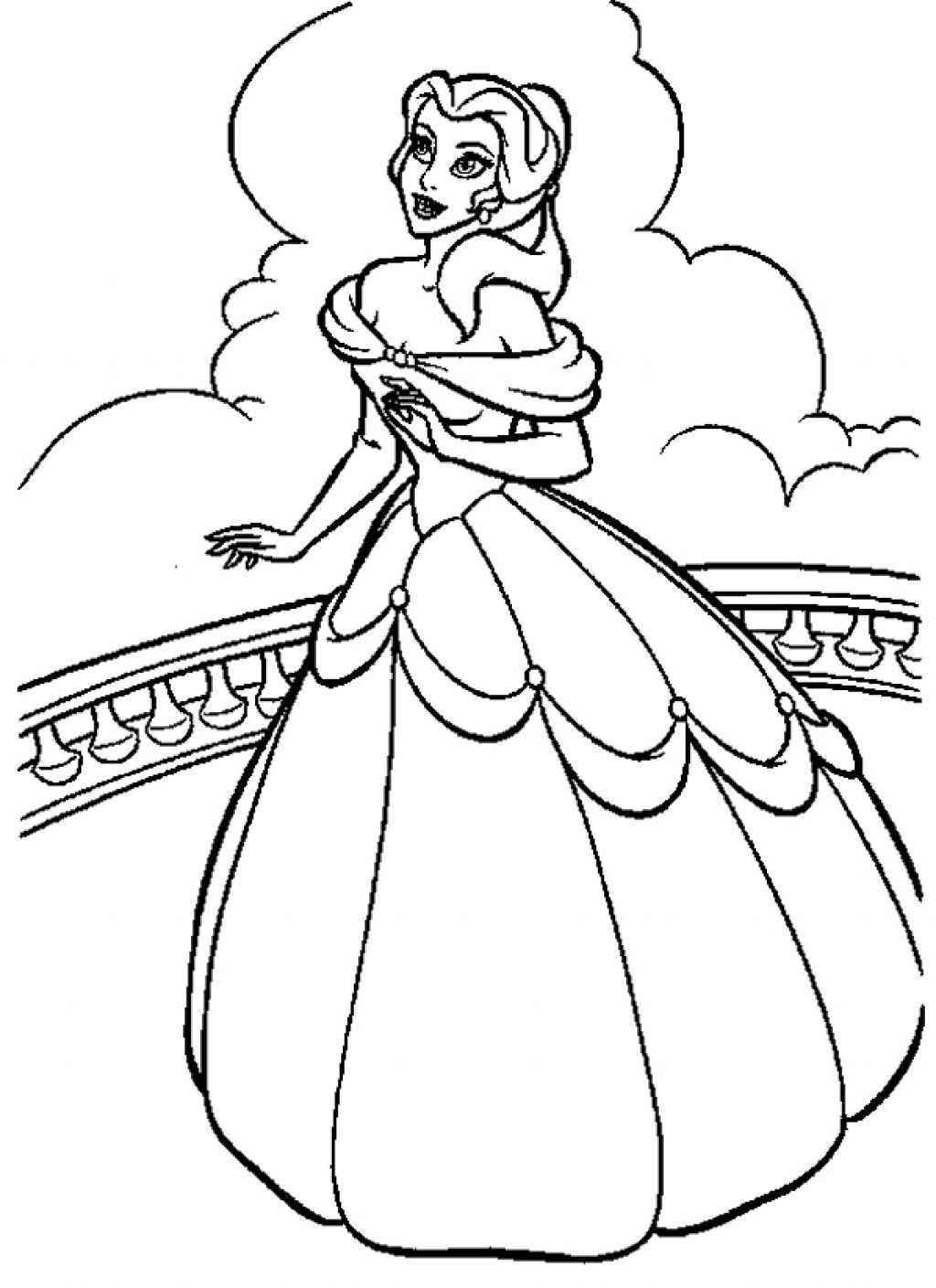 Collection Of Princess Belle Coloring Pages Free Printable