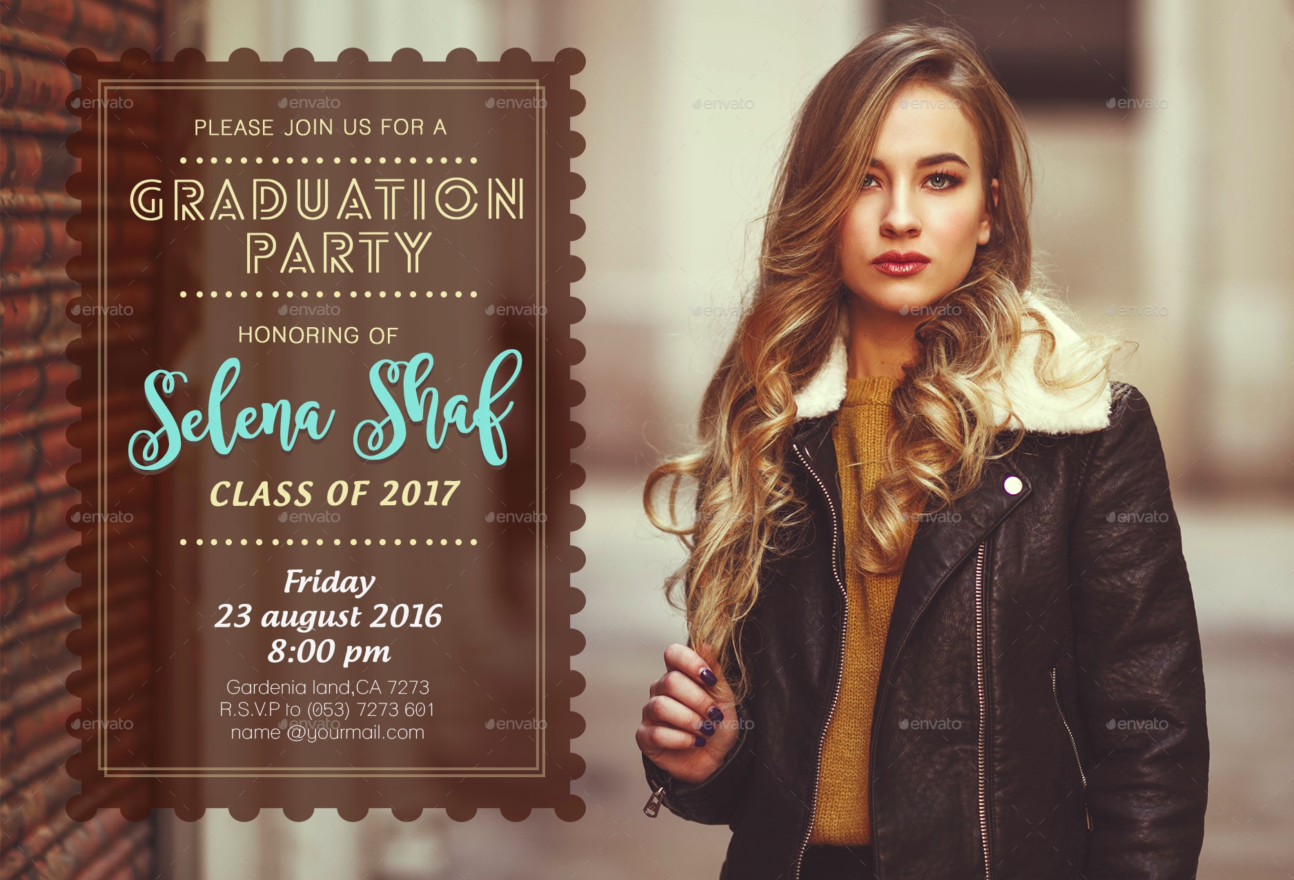 College Graduation Party Invitation Templates