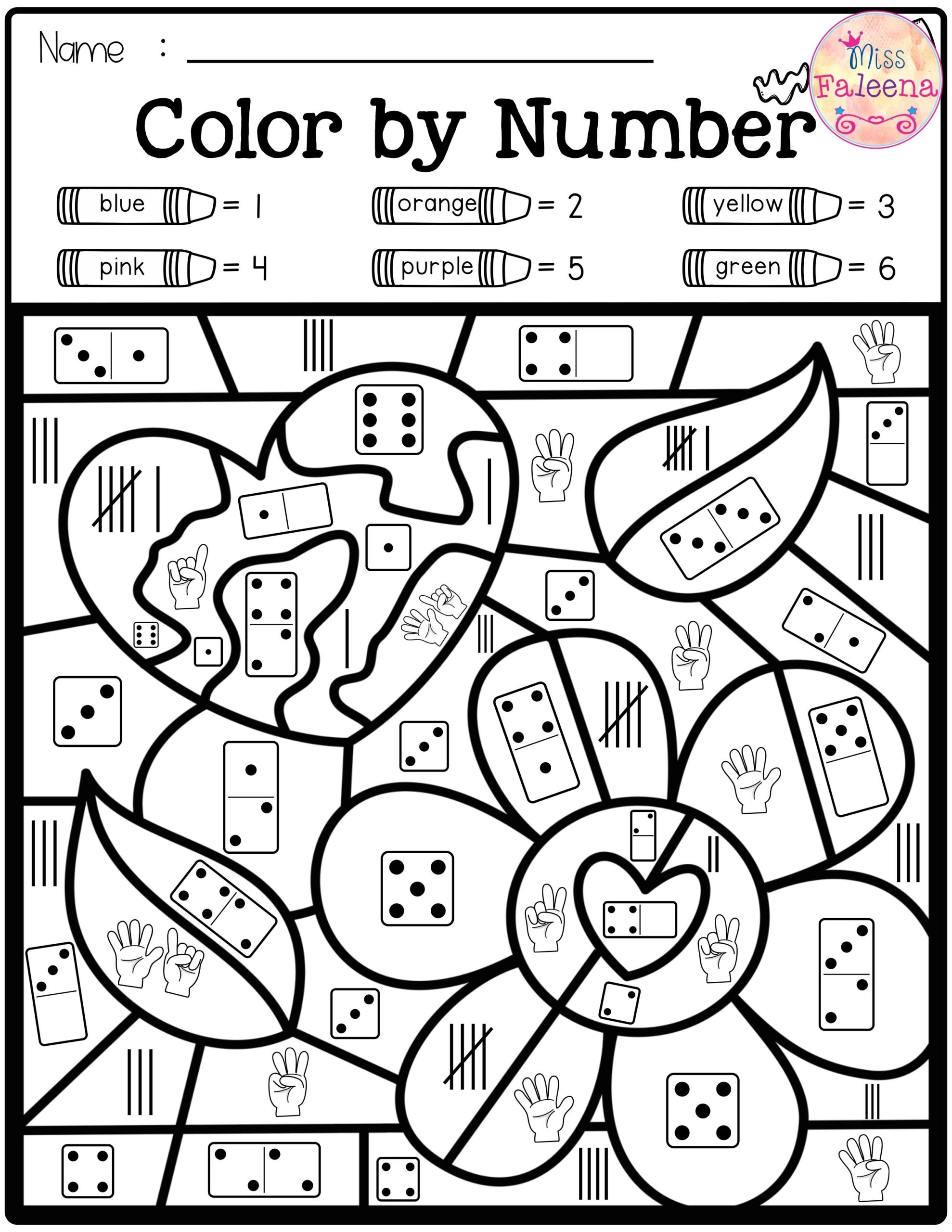 Color By Code Math Worksheets