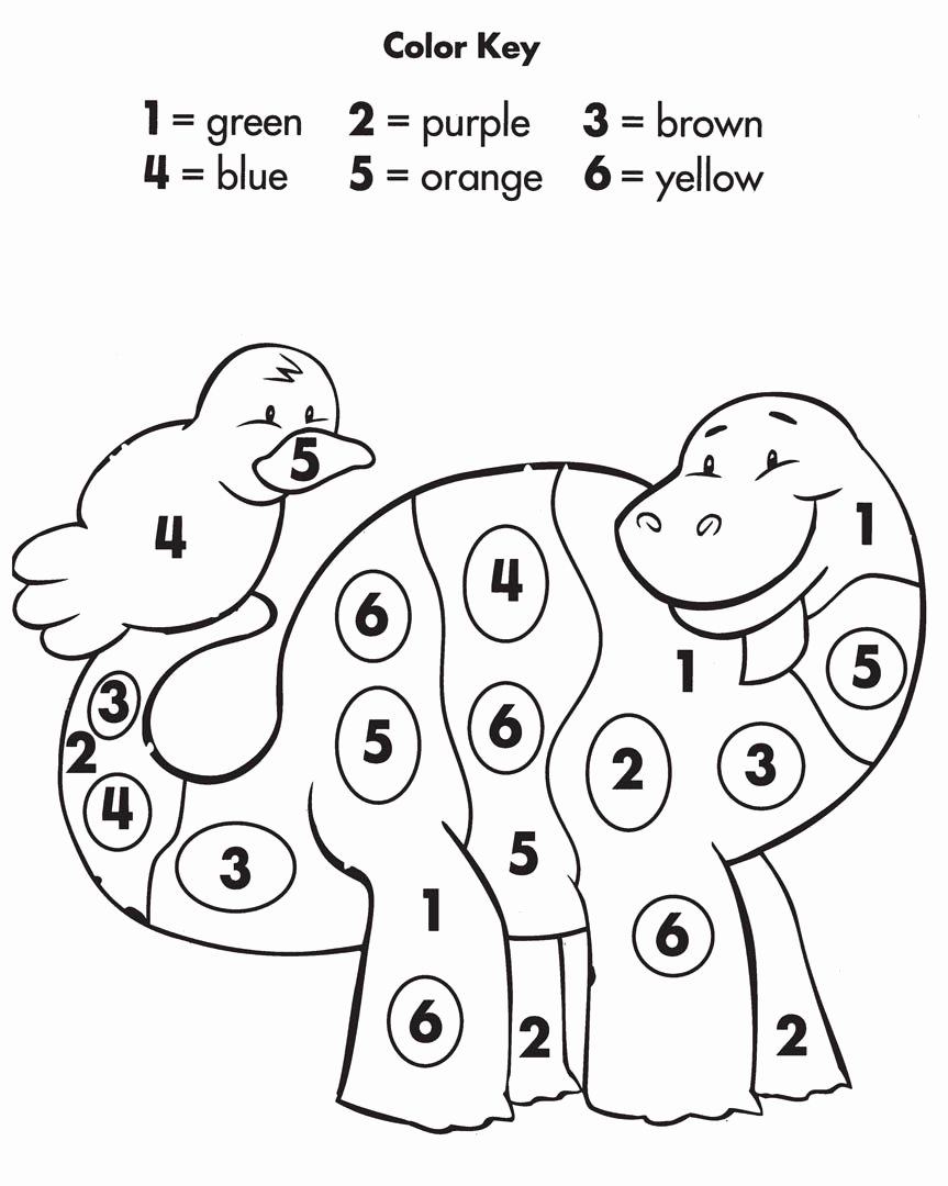 Color By Number Worksheets Kindergarten Best Of Easy Color By Number 