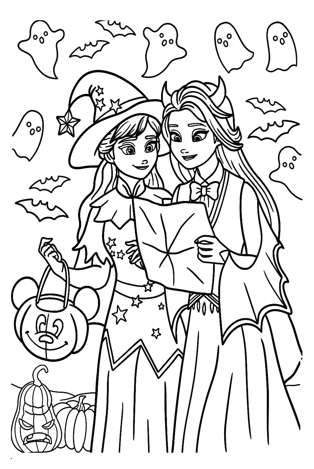 Halloween Coloring Pages Disney