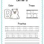 Color Trace And Write The Letter B Worksheet image ReadingVine