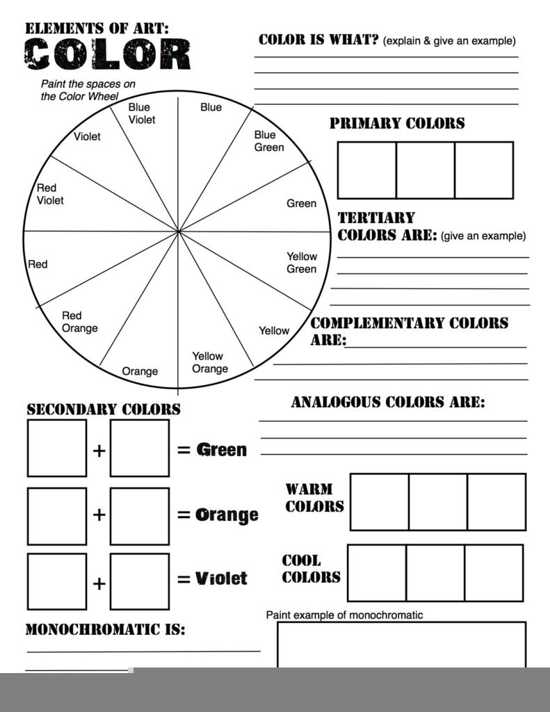 Color Wheel Worksheet Free Esl Printable Worksheets Madeteachers 