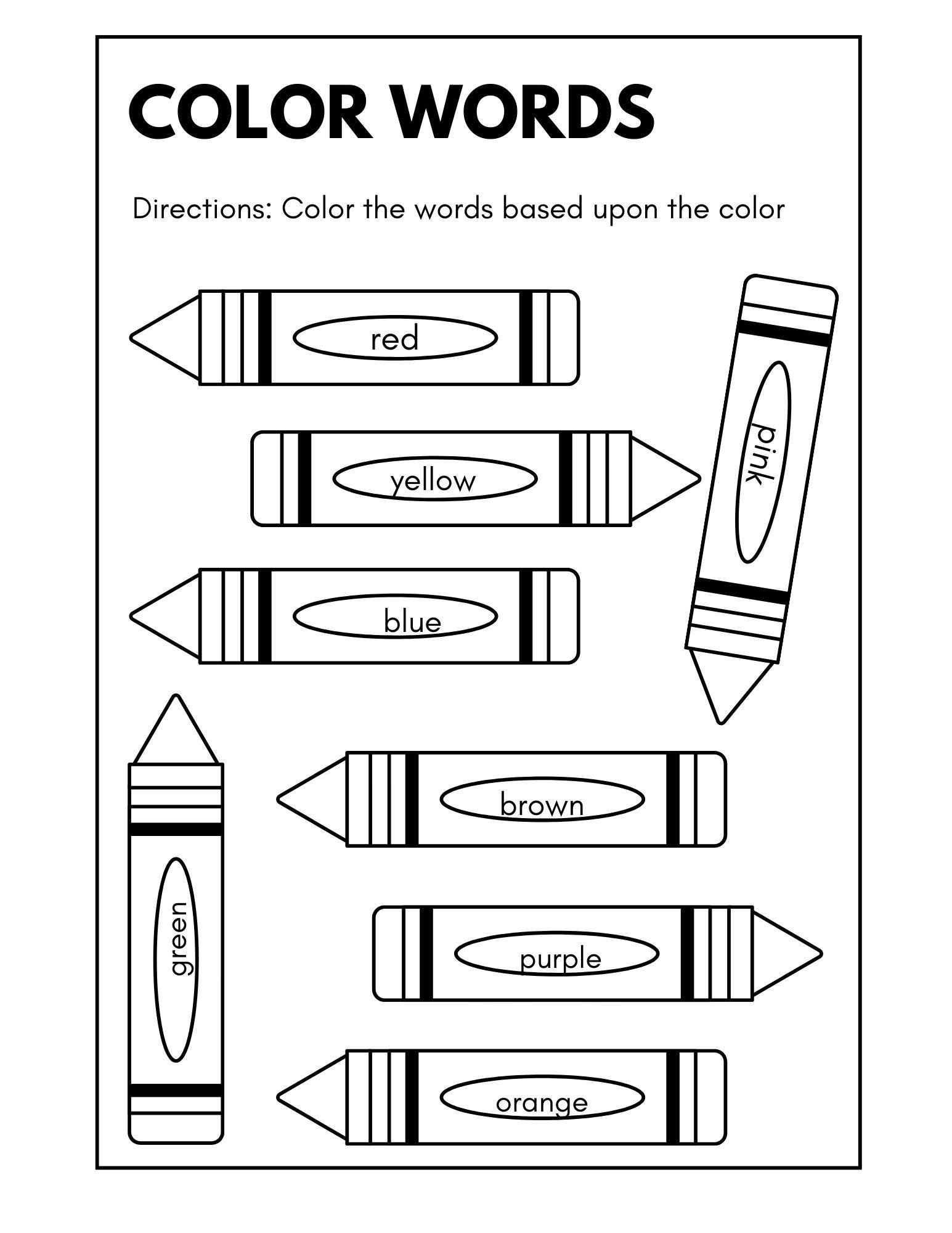 Color Words Worksheets Twisty Noodle Worksheets Library