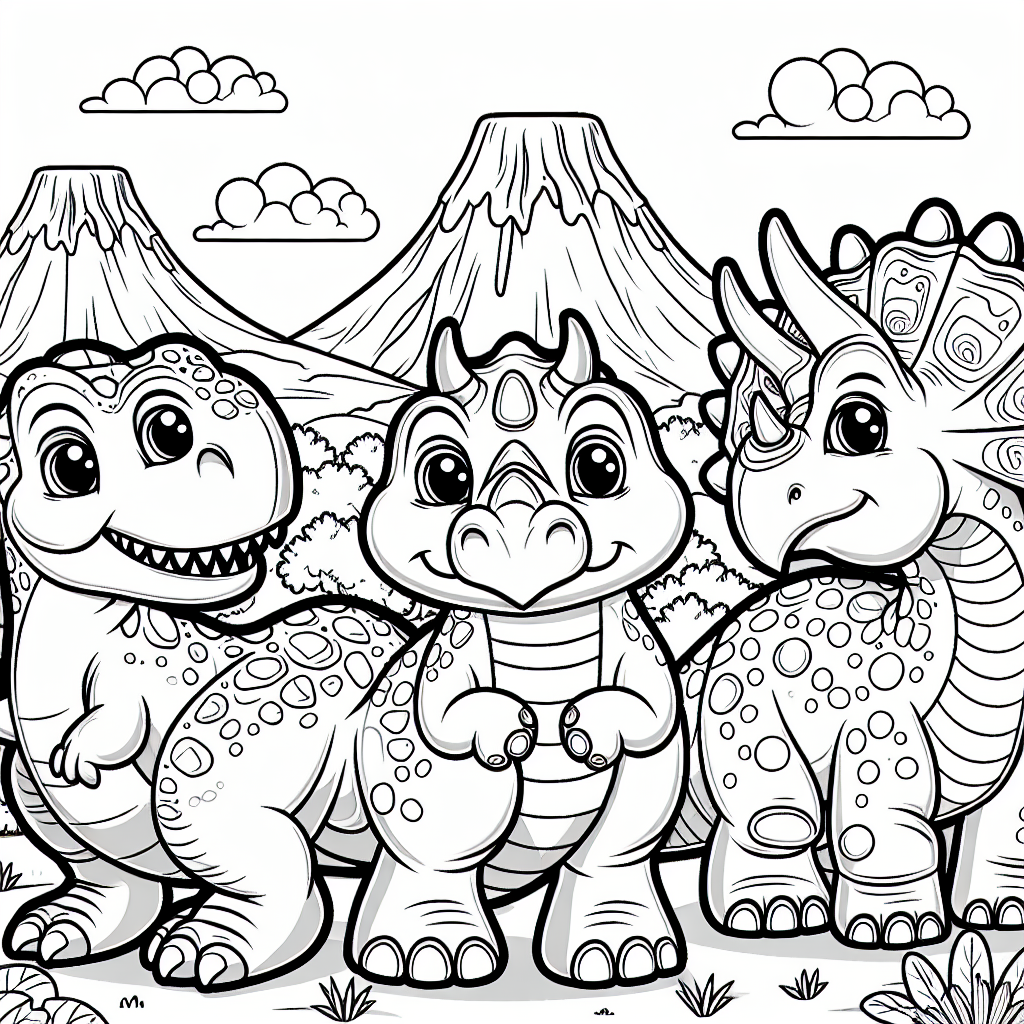 Coloring Page Dinosaur Color Page For Kids
