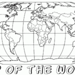 Coloring Page Of World Map Coloring Home