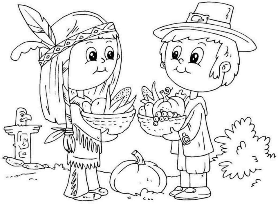 Coloring Pages For Thanks Giving