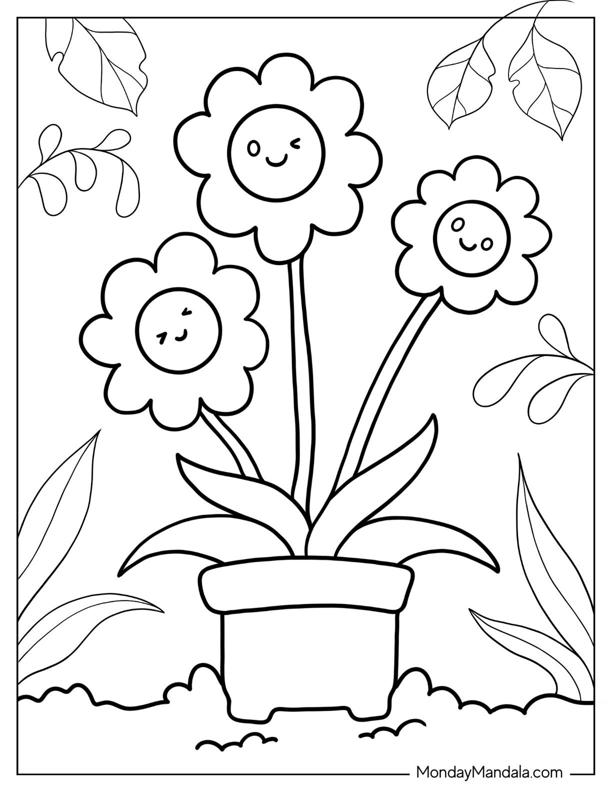 Free Printable Coloring Pages Of Flowers
