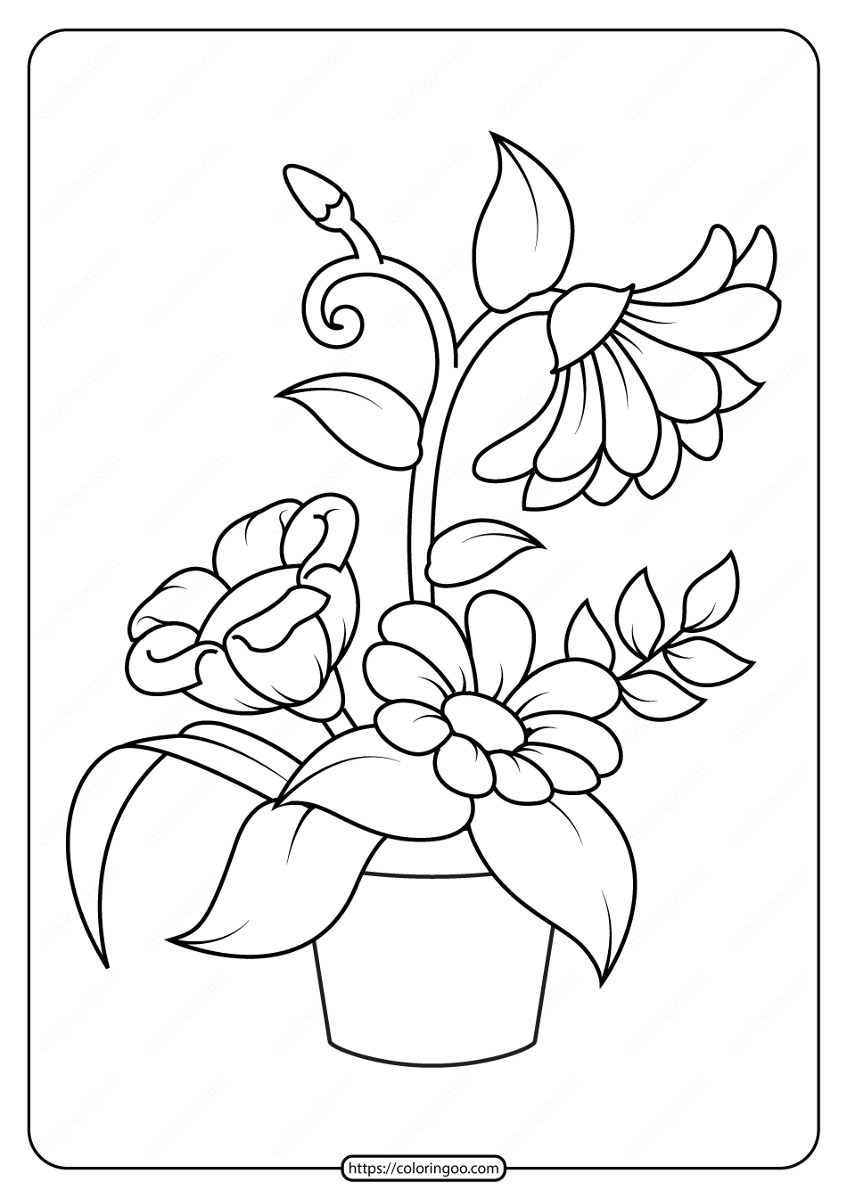 Printable Coloring Pages Of Flowers