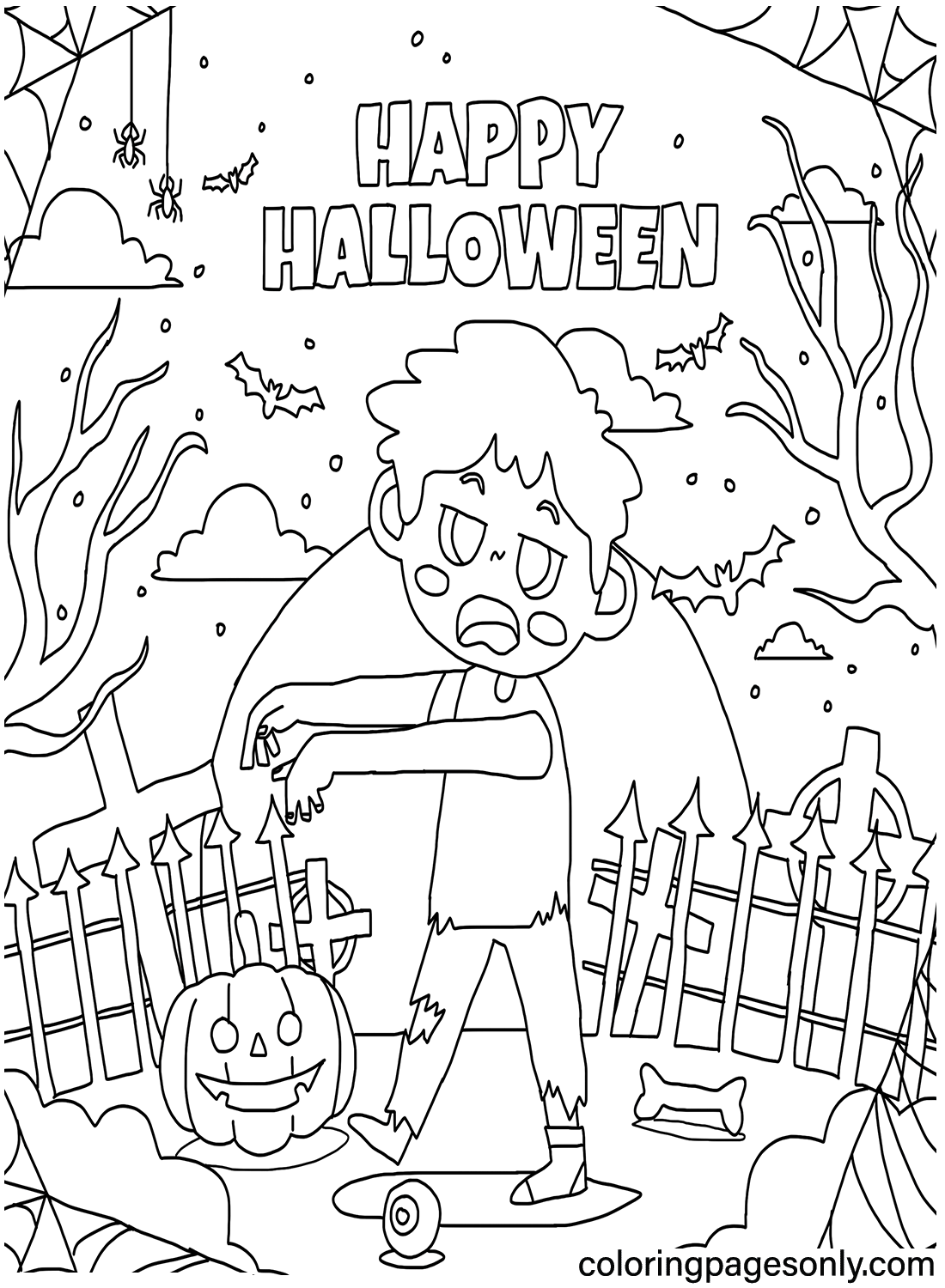 Coloring Pages Happy Halloween Free Printable Coloring Pages