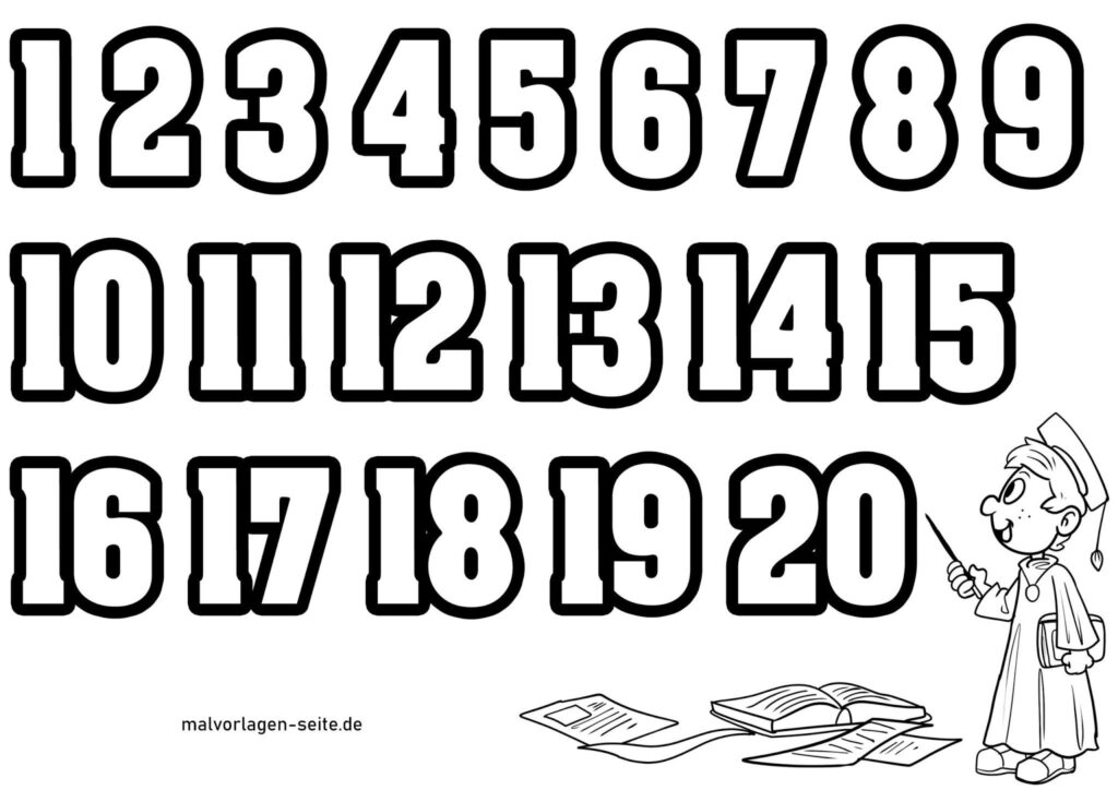 Coloring Pages Numbers 1 20 Coloring Pages
