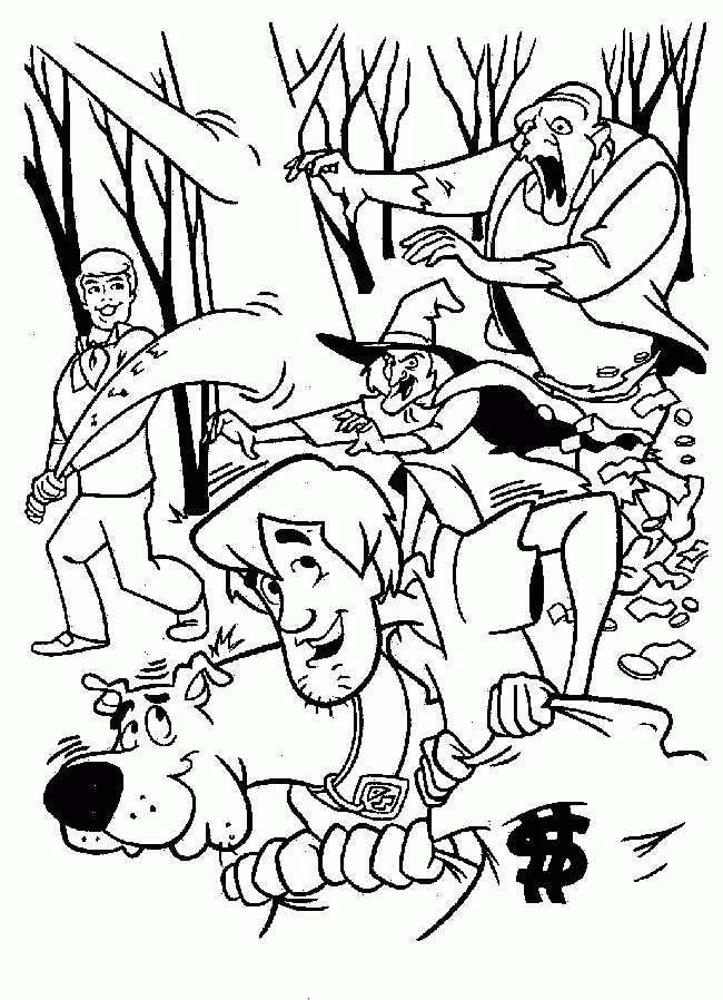 Coloring Pages Of Scooby Doo Coloring Home