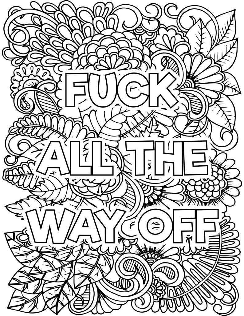 Coloring Pages Swear Words Printable