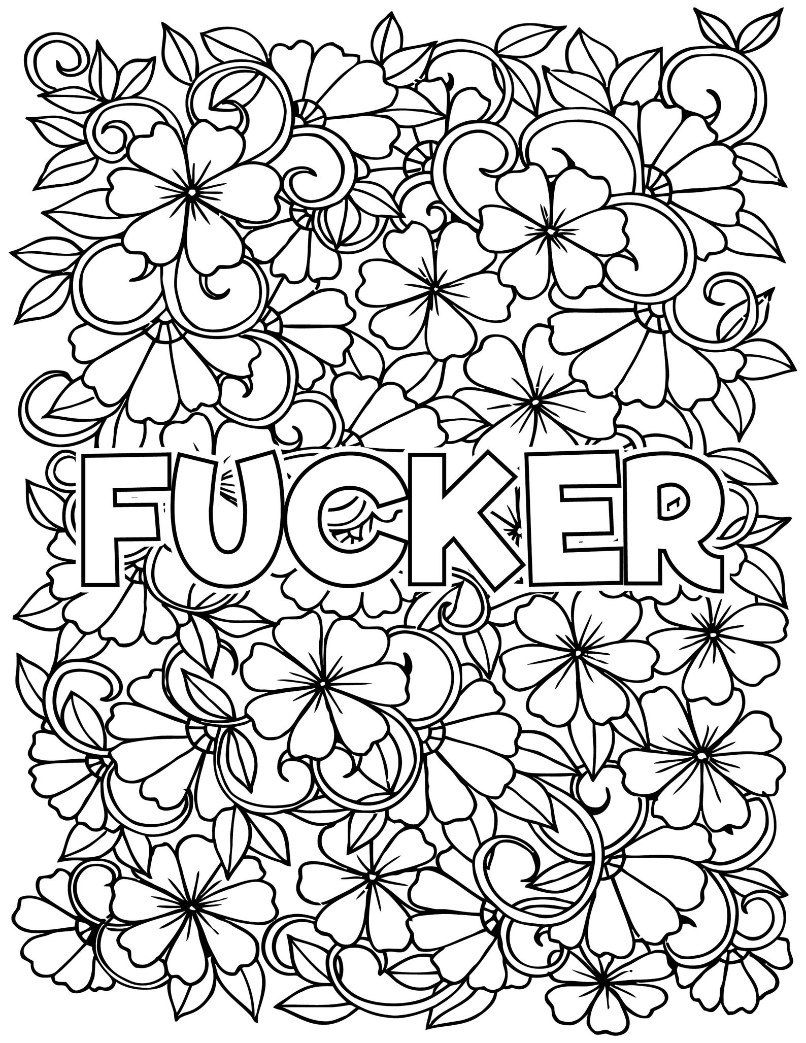 Coloring Pages Swear Words Printable