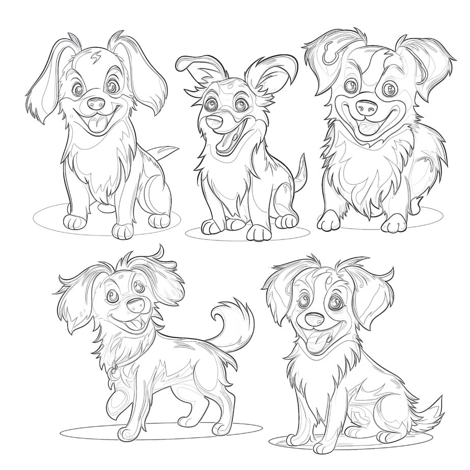 Coloring Pages To Print Dogs Coloring Pages Mimi Panda