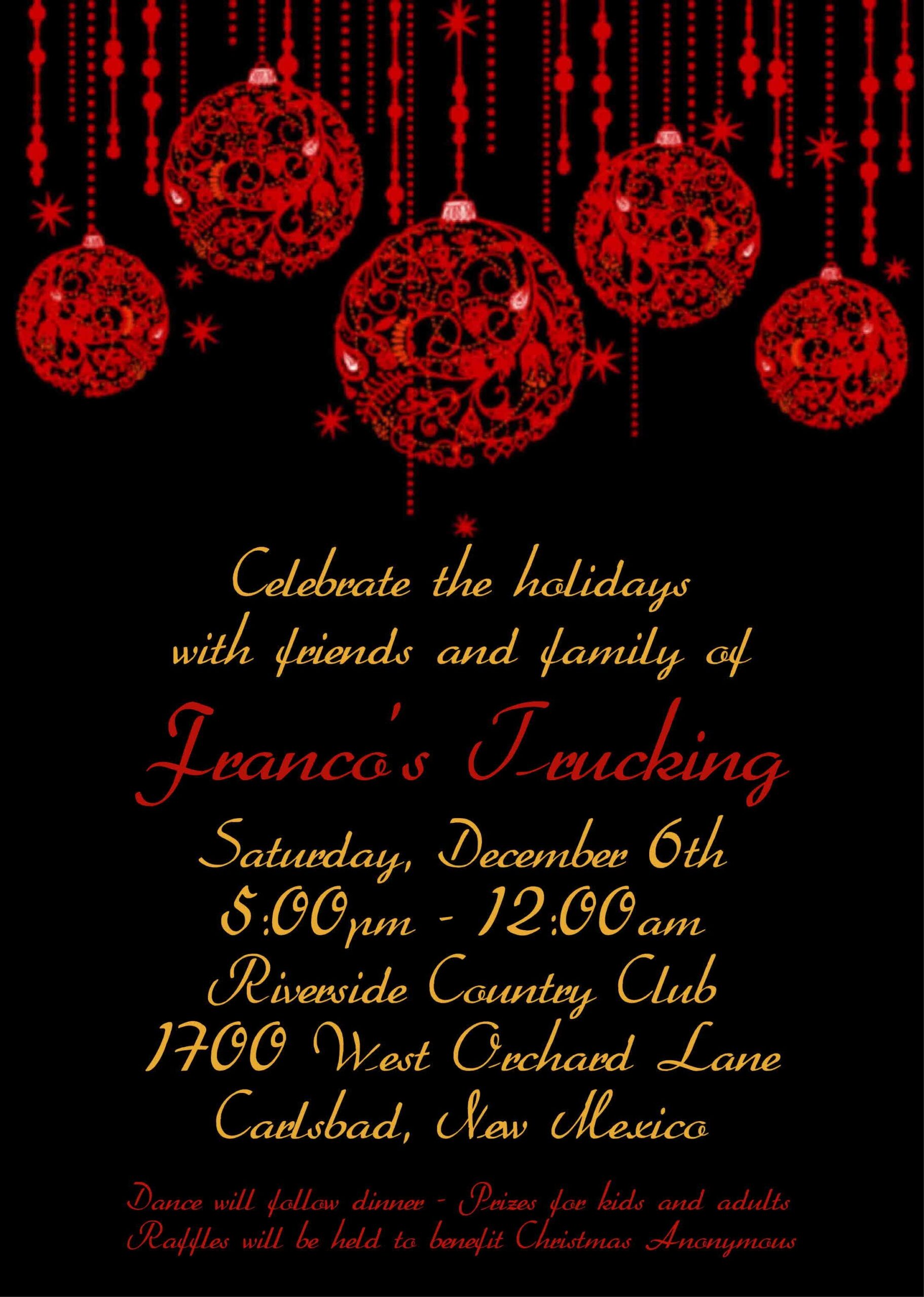 Company Holiday Party Invitation Template