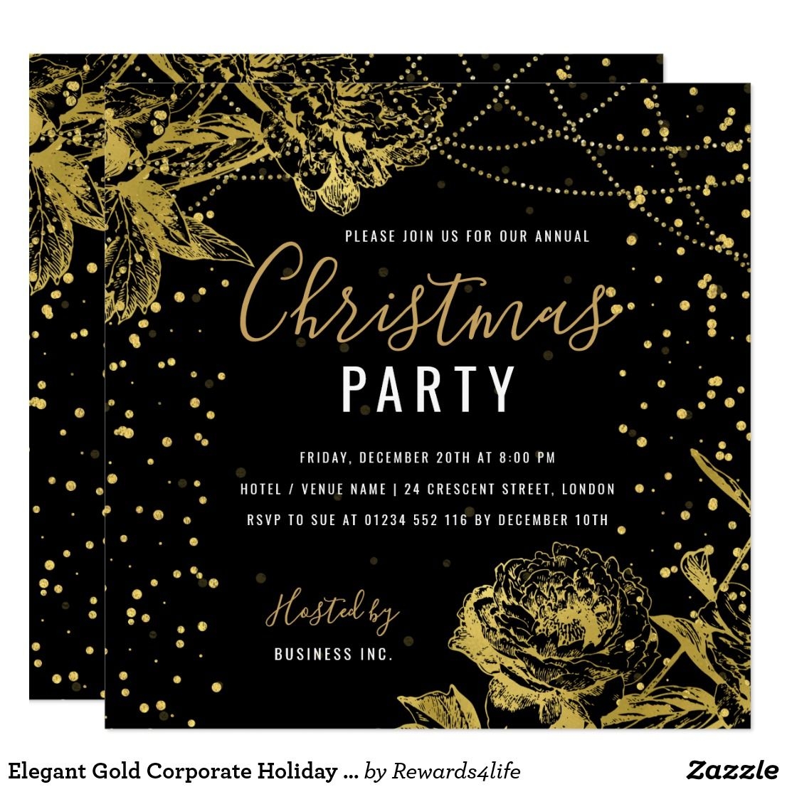 corporate holiday party invitation template