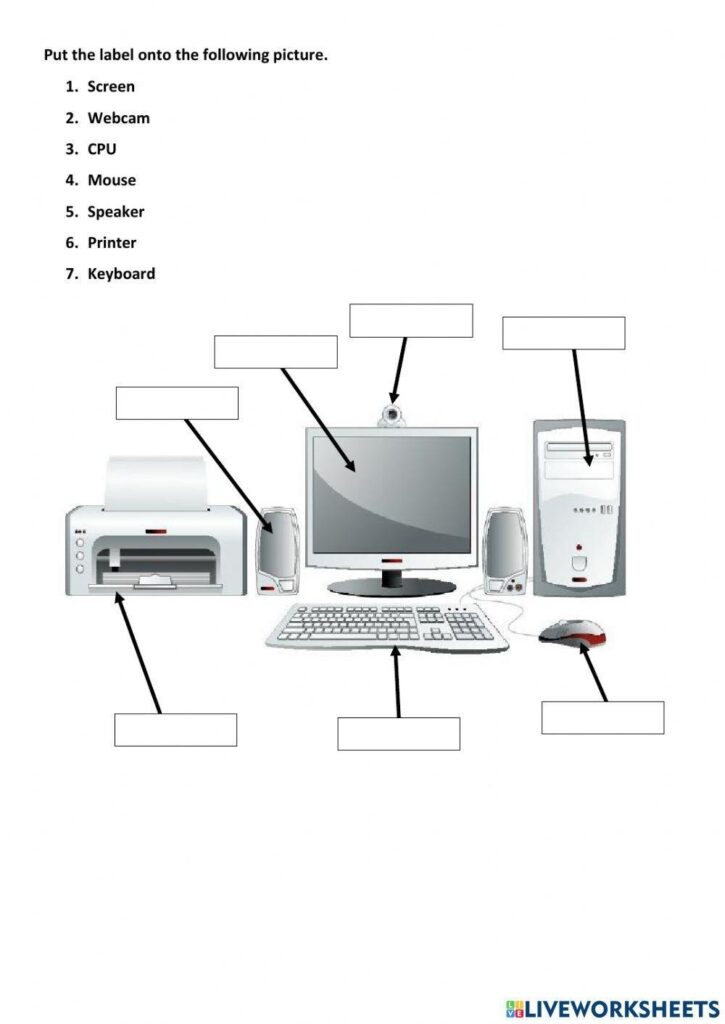 Computer Parts Online Pdf Worksheet Live Worksheets Worksheets Library