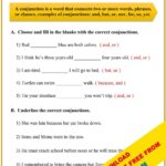 Conjunctions Worksheet 3 Skoolon Worksheets Library