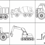 Construction Vehicles Coloring Pages For Kids