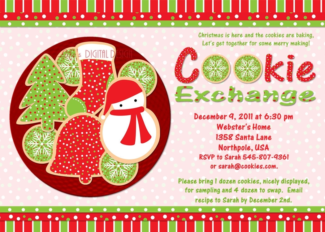 cookie exchange invitations free template
