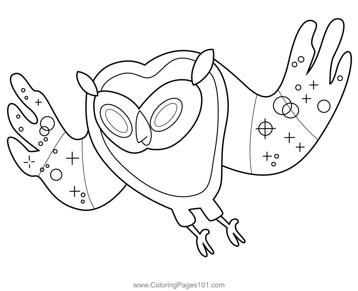 Cosmic Owl Adventure Time Coloring Page For Kids Free Adventure Time 