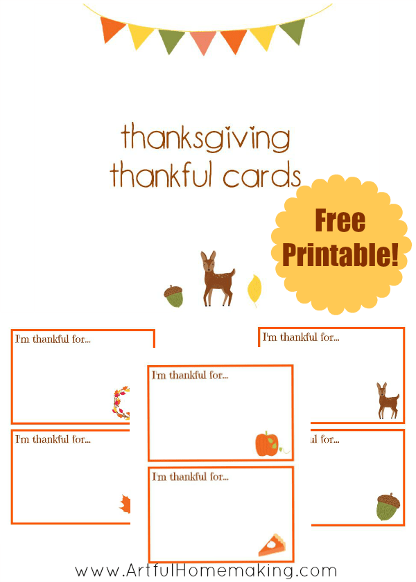 i am thankful for place cards printable