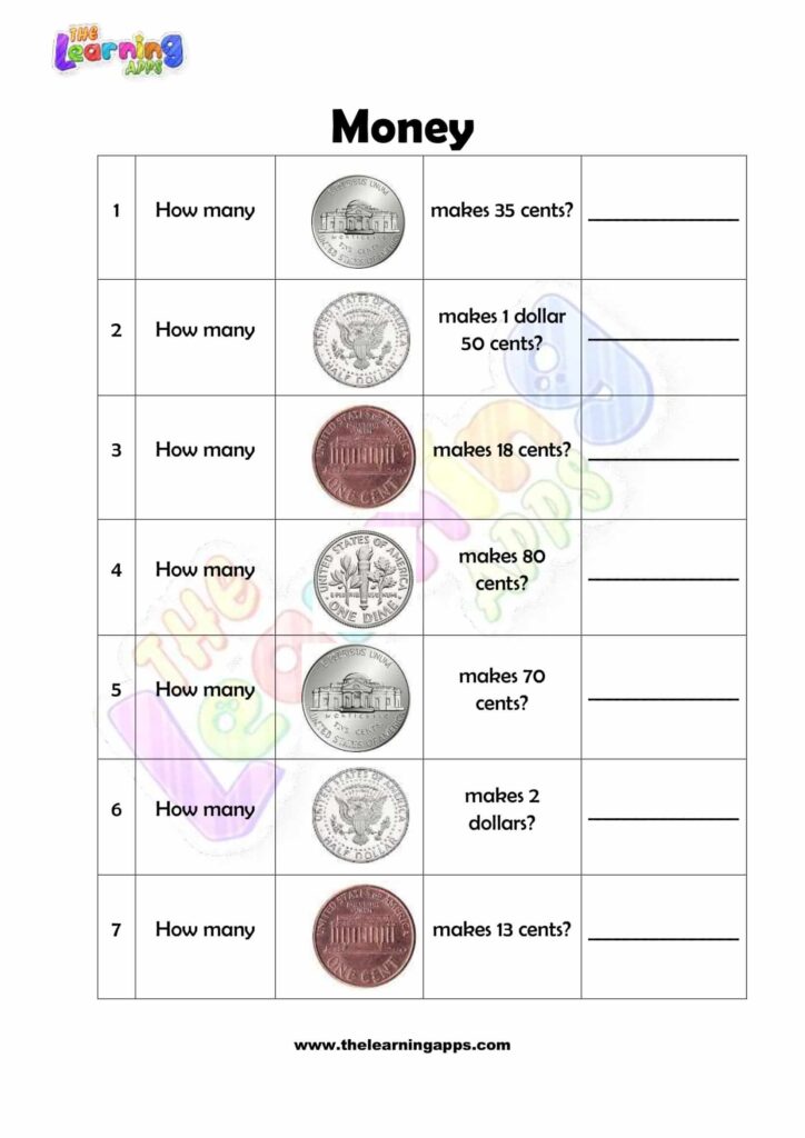 Counting Coins And Money Worksheets And Printouts Worksheets Library
