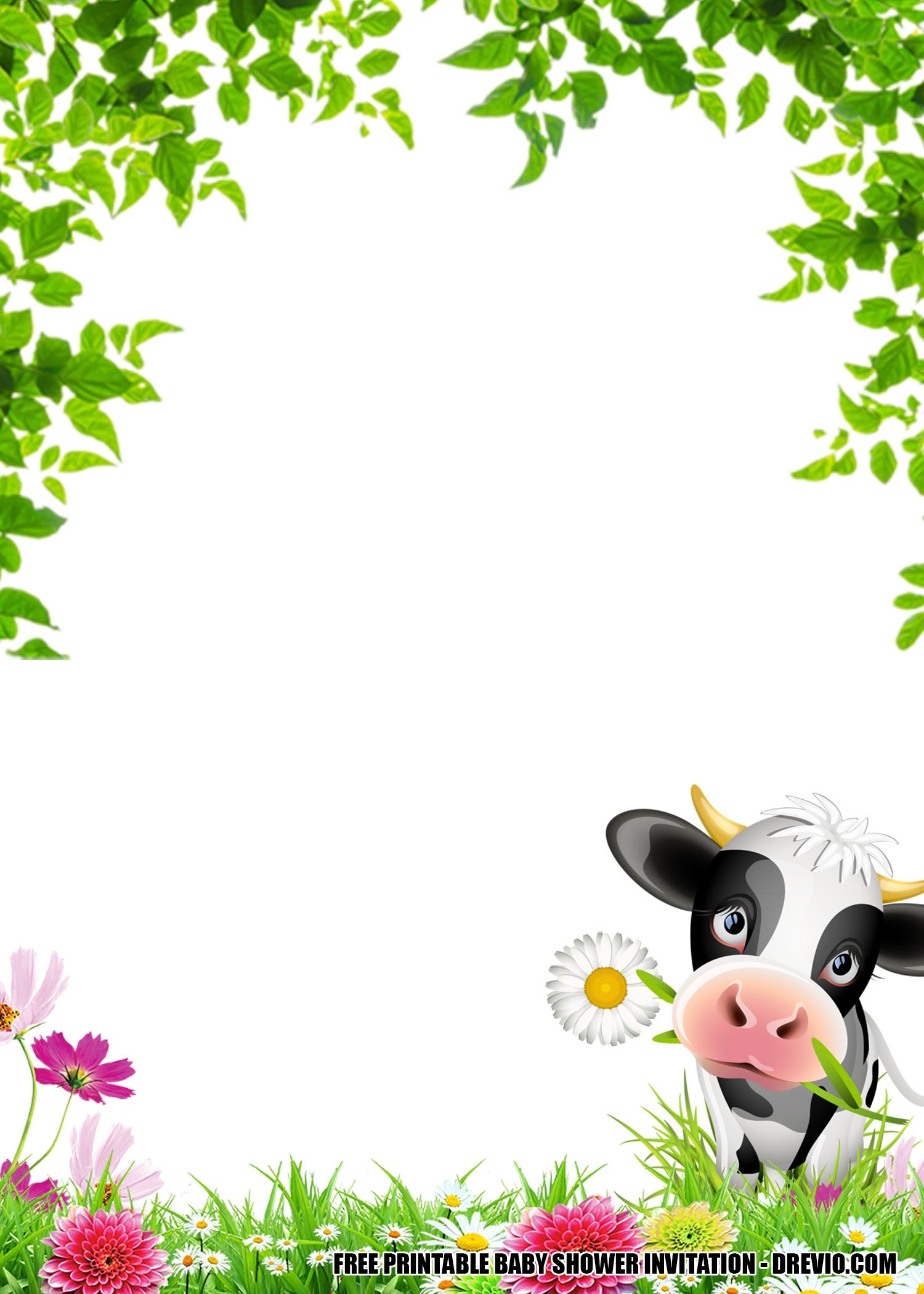 Cow Invitation Templates Free Web You Can Find Download The Most 