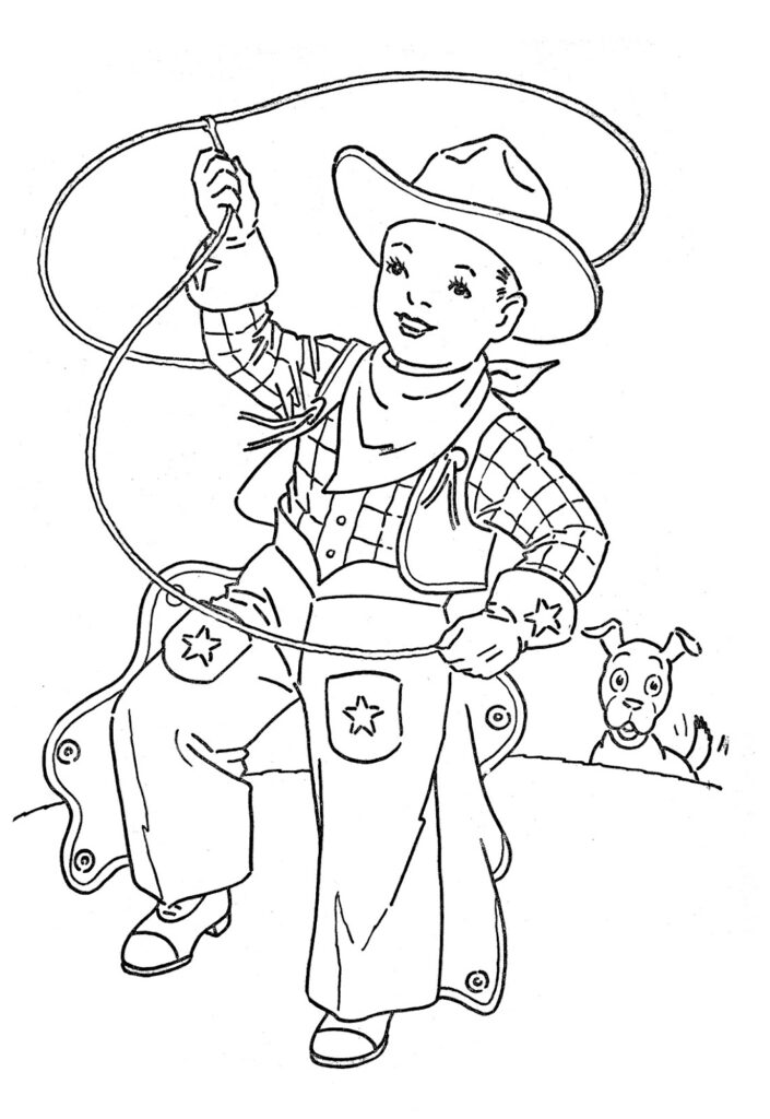 Cowboy Coloring Pages Printable ColoringMe