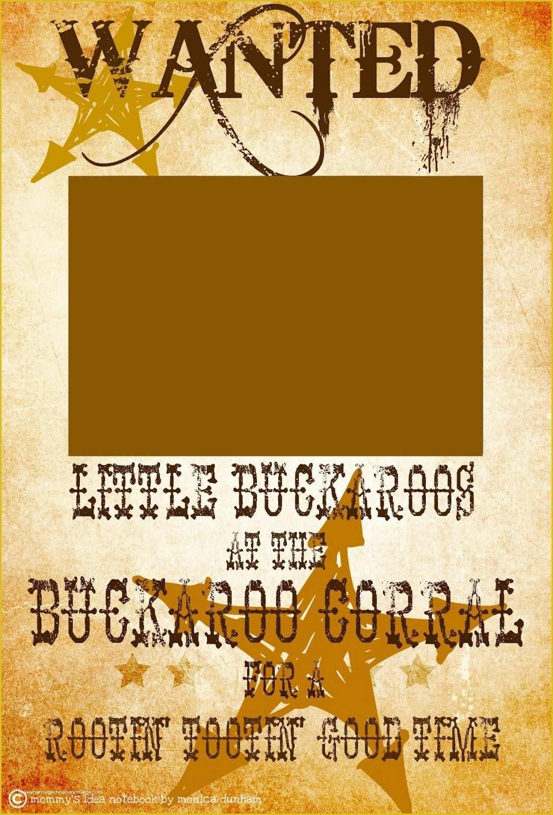 Cowboy Invitations Template Free Of Free Western Wanted Sign 