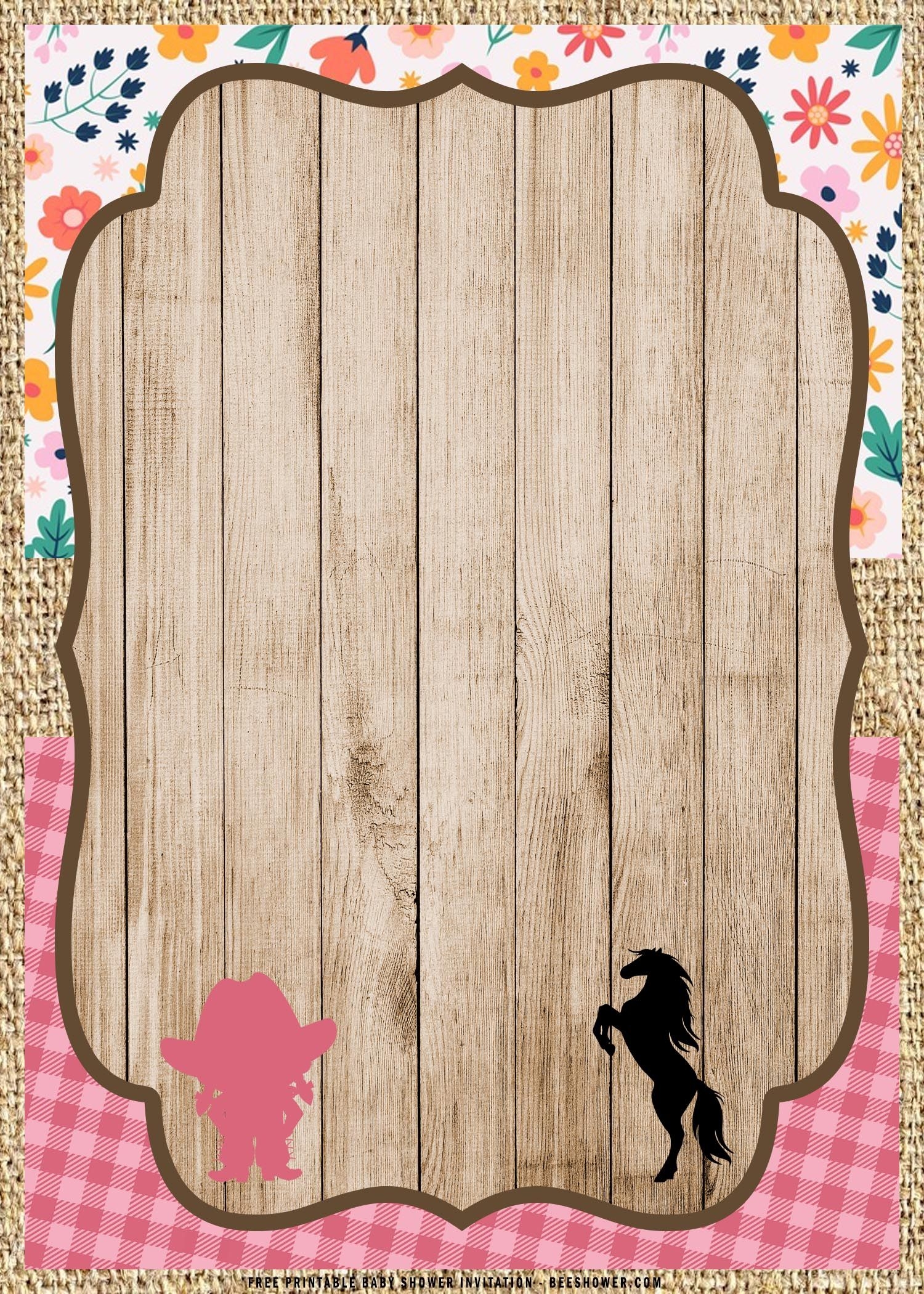 Cowgirl Invitations Templates Printable Word Searches