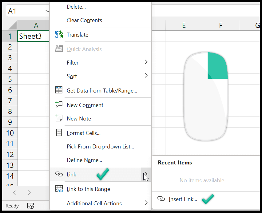 Create A Hyperlink Link To An Another Worksheet