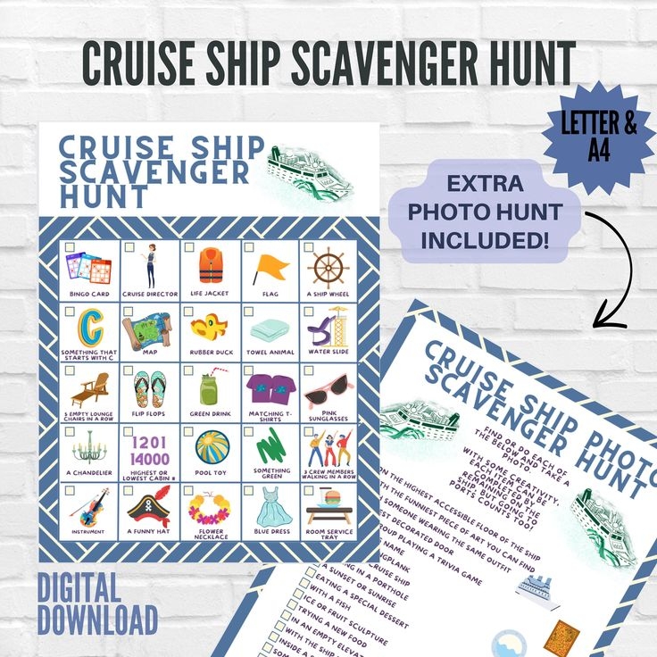 Cruise Scavenger Hunt Cruise Ship Ideas Vacation Printable Vacation 